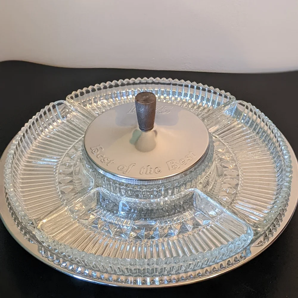 Vintage KROMEX Rotating Lazy Susan Condiment Tray